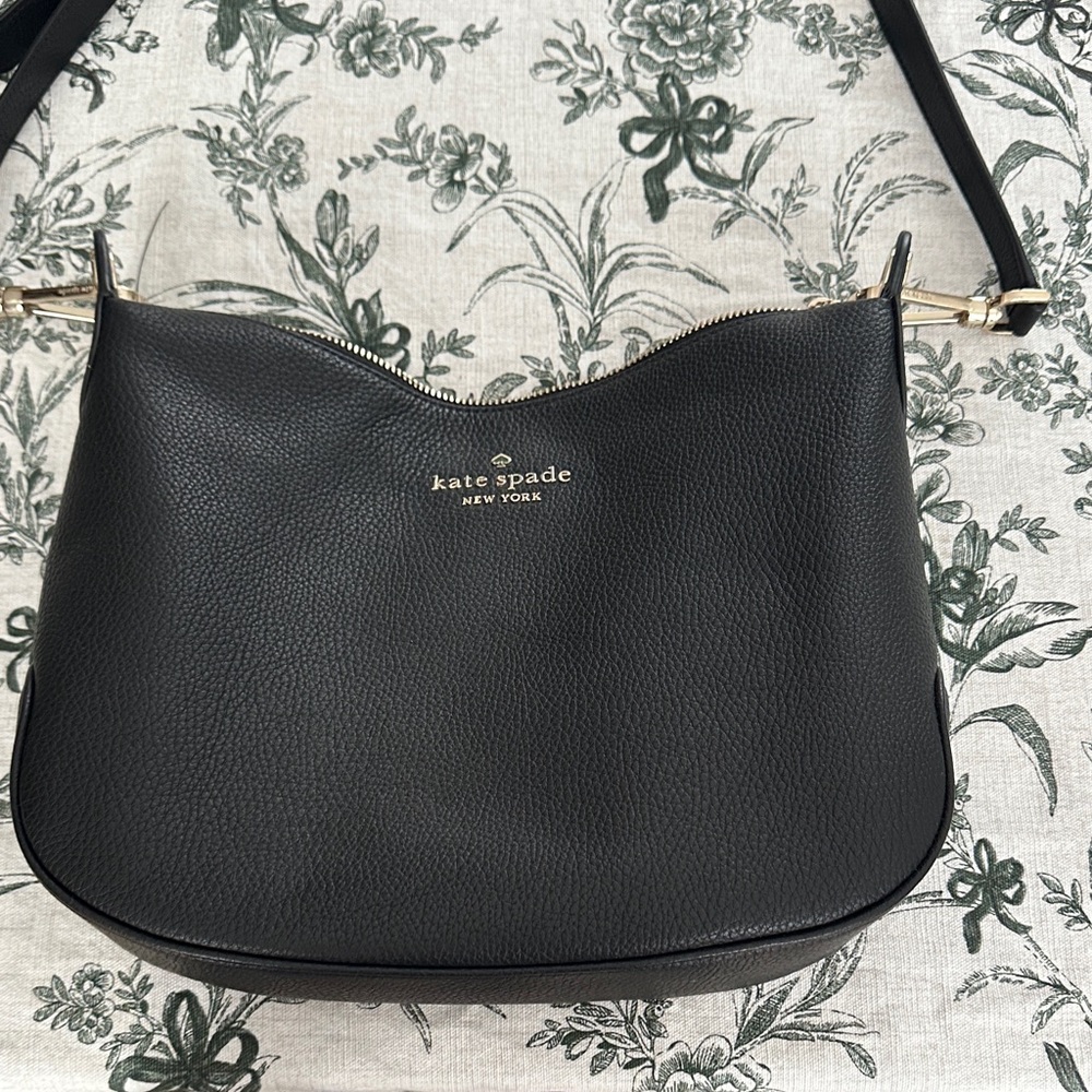 Kate Spade Black Pebbled Leather Shoulder Bag/crossbody bag. NWOT, never used.